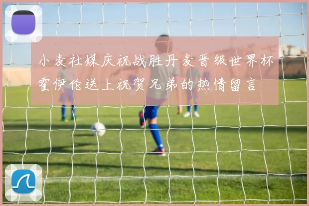 小麦社媒庆祝战胜丹麦晋级世界杯霍伊伦送上祝贺兄弟的热情留言